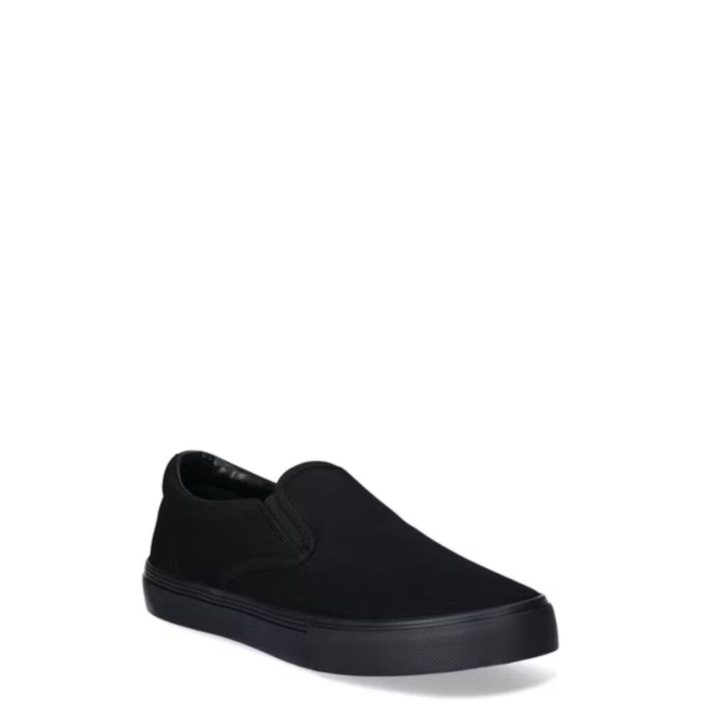 No Boundaries Women's Twin Gore Canvas Slip On Sneakers Black size 8
